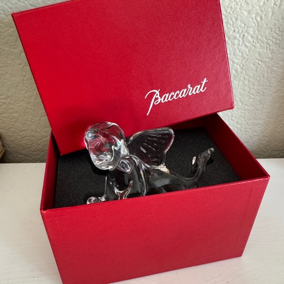 Vintage Baccarat Crystal Angel Cherub “Thinking of You” Figurine in original box - Picture 4 of 8